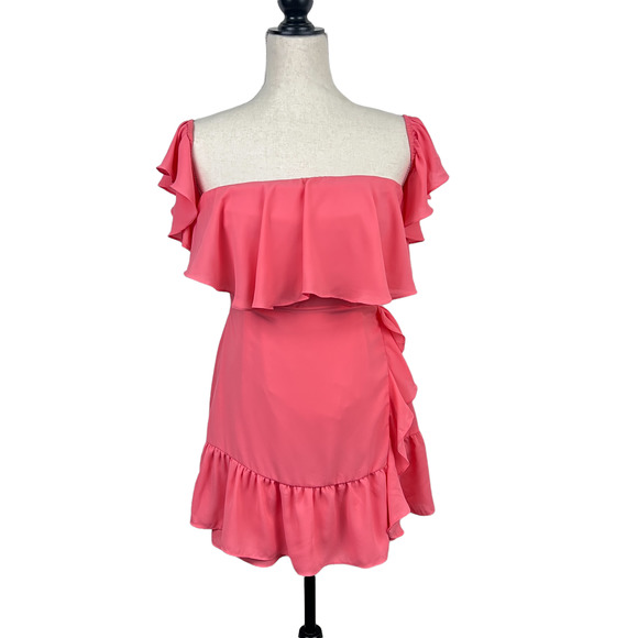 Superdown Jolene Ruffle Wrap Mini Dress - Picture 3 of 8